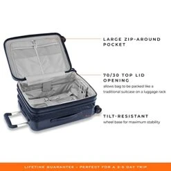 Briggs & Riley Sympatico Hardside International Spinner Luggage, Matte Navy, 21-Inch Carry-On -Vera Bradley Shop 41EIgptlpRL