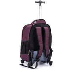Racini Nylon Waterproof Rolling Backpack, Freewheel Travel Wheeled Backpack, Carry-on Luggage With Anti-Theft Zippers(Purple) 21 Racini Nylon Waterproof Rolling Backpack, Freewheel Travel Wheeled Backpack, Carry-on Luggage With Anti-Theft Zippers(Purple) -Vera Bradley Shop 41FVFpRLrgL