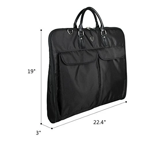 Bagsmart Garment Bag For Suits And Wedding Dresses With Shoulder Strap And Hanger, Black 9 Bagsmart Garment Bag For Suits And Wedding Dresses With Shoulder Strap And Hanger, Black - Image 7