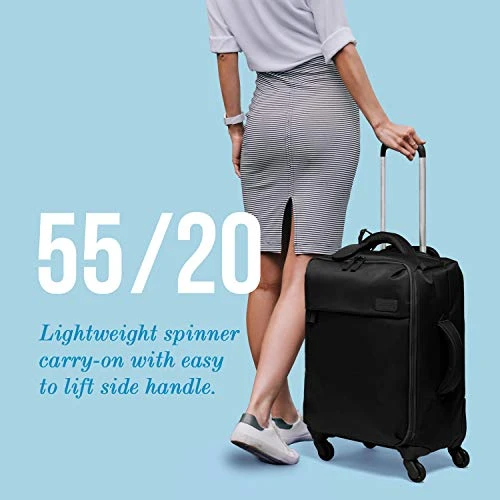 Lipault - Original Plume Spinner 55/20 Luggage - Carry-On Rolling Bag For Women - Black 7 Lipault - Original Plume Spinner 55/20 Luggage - Carry-On Rolling Bag For Women - Black - Image 5
