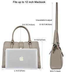 Banuce Gray Real Leather Handbags For Women Business Work Briefcase Shoulder Messenger Bag For -Vera Bradley Shop 41FmlOXrvpL