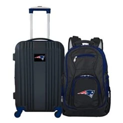 Denco NFL New England Patriots 2-Piece Luggage Set BLACK , 21