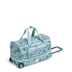 Vera Bradley Women's Recycled Lighten Up ReActive Foldable Duffel Rolling Suitcase, Cloud Floral, One Size -Vera Bradley Shop 41GH4ouE38L