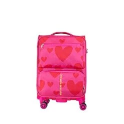 Cloe By Agatha Ruiz De La Prada Checked Medium 24" Inch Luggage With 360º-spinner Wheels In Magenta Color