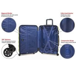 Hipack Prime Suitcases Hardside Luggage With Spinner Wheels, Green, 3-Piece Set (20/24/28) 12 Hipack Prime Suitcases Hardside Luggage With Spinner Wheels, Green, 3-Piece Set (20/24/28) -Vera Bradley Shop 41H4rWi2RCL