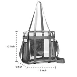 Heavy-duty Clear Bag Stadium Approved, NFL Clear Stadium Tote Crossbody Bag 12X12X6 With Side Pockets Shoulder Strap -Vera Bradley Shop 41HbquAywqL