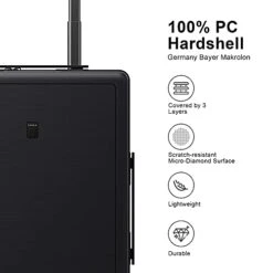 LEVEL8 Luminous Textured Medium Checked Luggage, 24” Hardshell Suitcase, Lightweight PC Textured Hardside Spinner Trolley For Luggage, TSA Approved Checked Luggage With 8 Spinner Wheels, Black, 24-Inch Checked-In 18 LEVEL8 Luminous Textured Medium Checked Luggage, 24” Hardshell Suitcase, Lightweight PC Textured Hardside Spinner Trolley For Luggage, TSA Approved Checked Luggage With 8 Spinner Wheels, Black, 24-Inch Checked-In -Vera Bradley Shop 41HnoNoFf9L