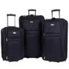 Travelers Club Genova Expandable Luggage Set, Black, 3 Piece -Vera Bradley Shop 41HsjDPPKAL