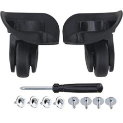 AngelReally Replacement Luggage Suitcase Wheels, 360 Degree Swivel Caster Wheel Outdoor Luggage Travel Suitcase Wheels Replacement Wheel For Suitcase Repair (Luggage Suitcase Wheels), 27