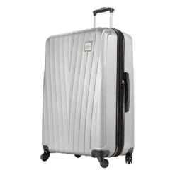 Skyway Epic Hardside 4-Wheel Luggage Spinner Collection (Silver, 28-Inch)
