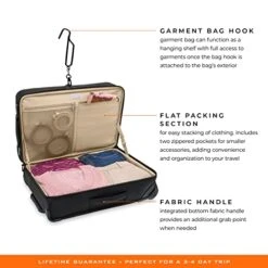 Briggs & Riley Baseline Garment Bags, Black, Carry-On Upright -Vera Bradley Shop 41IG2vwC3LL