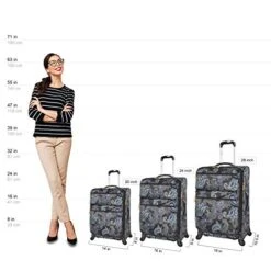 Lucas Designer Luggage Collection - 3 Piece Softside Expandable Ultra Lightweight Spinner Suitcase Set - Travel Set Includes 20 Inch Carry On, 24 Inch & 28 Inch Checked Suitcases (Diva) 14 Lucas Designer Luggage Collection - 3 Piece Softside Expandable Ultra Lightweight Spinner Suitcase Set - Travel Set Includes 20 Inch Carry On, 24 Inch & 28 Inch Checked Suitcases (Diva) -Vera Bradley Shop 41IJgB4YshL