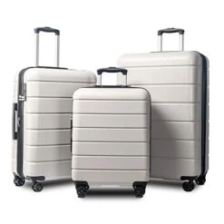LIZHOUMIL Luggage Sets Suitcase Lightweight TSA Lock Spinner 20In24In28In White ABS -Vera Bradley Shop 41IhfeUYAHL