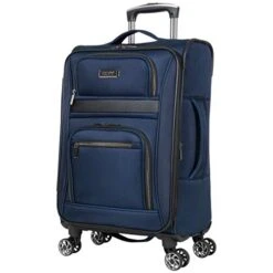 Kenneth Cole Reaction Rugged Roamer Luggage Collection Lightweight Softside Expandable 8-Wheel Spinner Travel Suitcase Bag, Navy, 20-inch Carry-On -Vera Bradley Shop 41ImL0ddQWL