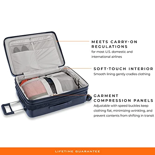 Briggs & Riley Sympatico Hardside Medium Spinner Luggage, Matte Navy, 27-Inch Checked 18 Briggs & Riley Sympatico Hardside Medium Spinner Luggage, Matte Navy, 27-Inch Checked - Image 16