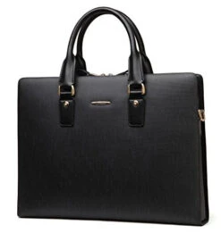 Bostanten Leather Lawyers Briefcase Shoulder Laptop Business Slim Bags For Men & Women Black -Vera Bradley Shop 41JB3jSPEnL