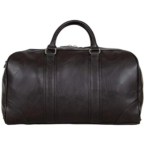 Ben Sherman 20" Travel Duffel Vegan Leather Weekender Carry-On Duffle Luggage/Gym Bag For Men & Women, Brown 6 Ben Sherman 20" Travel Duffel Vegan Leather Weekender Carry-On Duffle Luggage/Gym Bag For Men & Women, Brown - Image 4