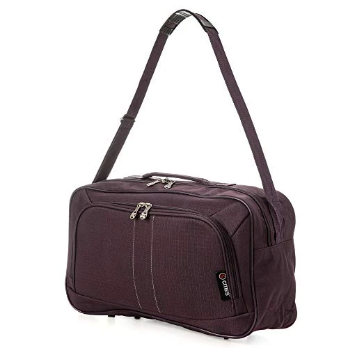 16 Inch Carry On Hand Luggage Flight Duffle Bag, 2nd Bag Or Underseat, 19L (Plum) 3 16 Inch Carry On Hand Luggage Flight Duffle Bag, 2nd Bag Or Underseat, 19L (Plum)