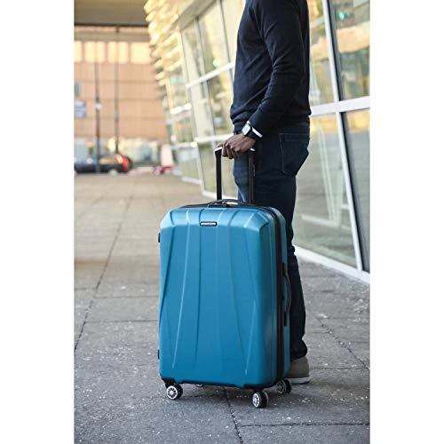 Samsonite Centric 2 Hardside Expandable Luggage With Spinner Wheels, Caribbean Blue, Checked-Medium 24-Inch 8 Samsonite Centric 2 Hardside Expandable Luggage With Spinner Wheels, Caribbean Blue, Checked-Medium 24-Inch - Image 6