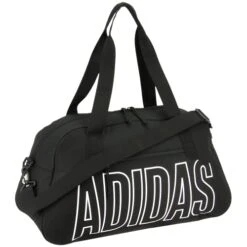 Adidas Graphic Duffel Bag, Black/White, One Size