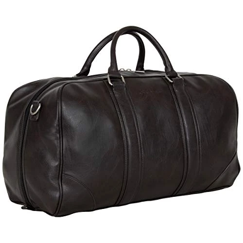 Ben Sherman 20" Travel Duffel Vegan Leather Weekender Carry-On Duffle Luggage/Gym Bag For Men & Women, Brown 5 Ben Sherman 20" Travel Duffel Vegan Leather Weekender Carry-On Duffle Luggage/Gym Bag For Men & Women, Brown - Image 3