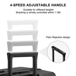 LEVEL8 Trunk Luggage, 28 Inch Luggage With Spinner Wheels, Luminous Textured 28 Inch Checked Large Luggage, Lightweight PC With TSA Lock - 28 Inch, Black -Vera Bradley Shop 41JzGJ3HfqL