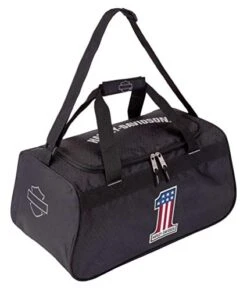 Harley Davidson Harley-Davidson #1 RWB Logo Sports Duffel Bag W/Strap - Black 99418-NUMBER1