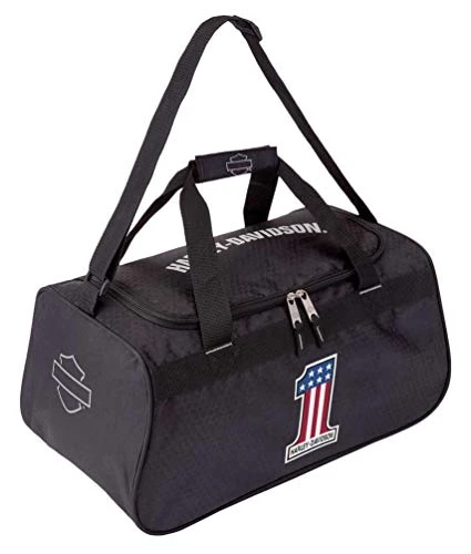Harley Davidson Harley-Davidson #1 RWB Logo Sports Duffel Bag W/Strap - Black 99418-NUMBER1 3 Harley Davidson Harley-Davidson #1 RWB Logo Sports Duffel Bag W/Strap - Black 99418-NUMBER1