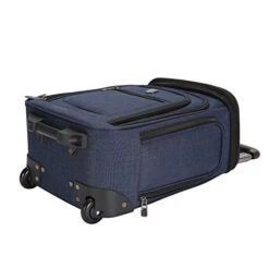 Travelers Club Top Expandable +50% Capacity Luggage With USB Port, Navy Blue, 17" Underseat Carry-On -Vera Bradley Shop 41KfCmfSpLL