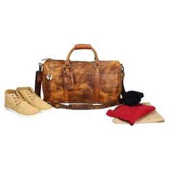 Leather Duffel Bags For Men Women - Airplane Underseat Carry On Luggage By Rustic Town -Vera Bradley Shop 41KmDpXCybL