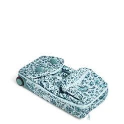 Vera Bradley Women's Recycled Lighten Up ReActive Foldable Duffel Rolling Suitcase, Cloud Floral, One Size -Vera Bradley Shop 41L51kgPQoL