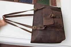 Cuero 16" Brown Leather Women's Bag/handbag/purse/shopping Tote Bag -Vera Bradley Shop 41LBcSonzXL