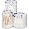 GROOVI BEAUTY Acrylic Triple Round Make Up Container (3 Connected Towers) - Compact Size, Great Storage Container For Cosmetics, Bathroom And Vanity Supplies - Qtips, Cotton Balls - 5.5"x5.9"x5.25" 1 GROOVI BEAUTY Acrylic Triple Round Make Up Container (3 Connected Towers) - Compact Size, Great Storage Container For Cosmetics, Bathroom And Vanity Supplies - Qtips, Cotton Balls - 5.5"x5.9"x5.25" -Vera Bradley Shop 41LQRYnfYoL