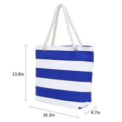 ABage Women's Striped Beach Tote Canvas Travel Handbag Purse Shopper Shoulder Bag, Blue 11 ABage Women's Striped Beach Tote Canvas Travel Handbag Purse Shopper Shoulder Bag, Blue -Vera Bradley Shop 41LbwUa 2B3uL