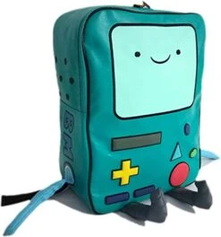 Adventure Time With Finn And Jake Backpack CN BMO Schoolbag Beemo Be More Cartoon Robot High-grade PU Green