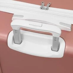 LONDON FOG Vintage Hardside Expandable Spinner Luggage, Rose Gold, Checked-Medium 24-Inch -Vera Bradley Shop 41MEpgcvqnL