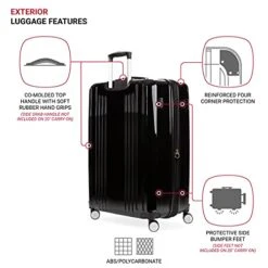 SwissGear Checked-Large 27-Inch, Black -Vera Bradley Shop 41MMJ4MWOhS