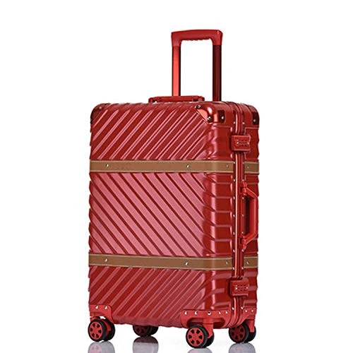 Women Travel Rolling Luggage Aluminum Frame Checked Boarding Cabin Case Spinner Trolley Travel Suitcase,Red,29 3 Women Travel Rolling Luggage Aluminum Frame Checked Boarding Cabin Case Spinner Trolley Travel Suitcase,Red,29