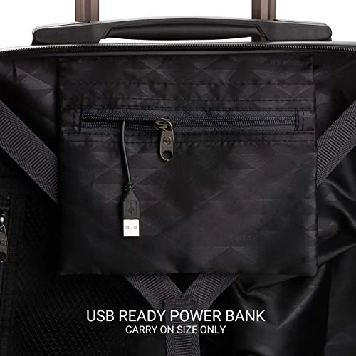 SwissGear 7272 Energie Hardside Luggage Carry-On Luggage With Spinner Wheels & TSA Lock, Black, 19” 5 SwissGear 7272 Energie Hardside Luggage Carry-On Luggage With Spinner Wheels & TSA Lock, Black, 19” - Image 3