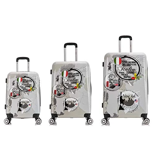 InUSA Hardside Luggage Set With Spinner Wheels, World Printed Travel Suitcases With TSA Lock And Ergonomic GEL Handle, World, 3 Piece Set (20/24/28) 11 InUSA Hardside Luggage Set With Spinner Wheels, World Printed Travel Suitcases With TSA Lock And Ergonomic GEL Handle, World, 3 Piece Set (20/24/28) - Image 9
