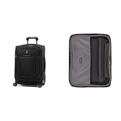 Travelpro Crew Versapack-Softside Expandable Spinner Wheel Luggage, Jet Black, 2-Piece Set (Suiter Insert/21) 3 Travelpro Crew Versapack-Softside Expandable Spinner Wheel Luggage, Jet Black, 2-Piece Set (Suiter Insert/21)