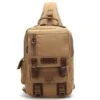 Multi-Functional Canvas Leather Chest Bag Personality Crossbody Bags Handbag Men's Travel Messenger