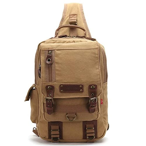 Multi-Functional Canvas Leather Chest Bag Personality Crossbody Bags Handbag Men's Travel Messenger 3 Multi-Functional Canvas Leather Chest Bag Personality Crossbody Bags Handbag Men's Travel Messenger