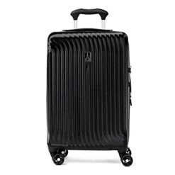 Travelpro Maxlite Air Hardside Expandable Luggage, 8 Spinner Wheels, Lightweight Hard Shell Polycarbonate, Black, Carry-On 21-Inch