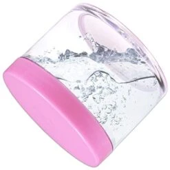 Beauticom 4 Oz. (120g/120ML, Quantity: 6 Pieces) Thick Wall Round Leak Proof Clear Acrylic Jars W/Lids For Beauty, Cream (6 Pieces (6 Jars + Lids Together), PINK) -Vera Bradley Shop 41NcnftXAgL