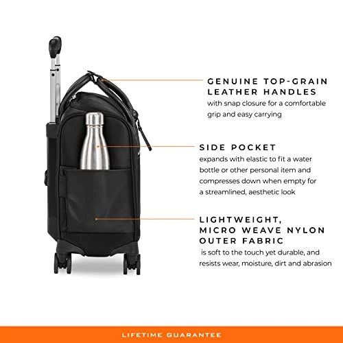 Briggs & Riley Rhapsody Softside Underseat Carry On Cabin Spinner, Black, Wide 16-Inch 15 Briggs & Riley Rhapsody Softside Underseat Carry On Cabin Spinner, Black, Wide 16-Inch - Image 13