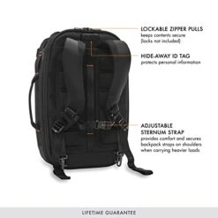 Briggs & Riley ZDX Convertible Backpack Duffel Carry-on, Black, Medium -Vera Bradley Shop 41Nz8kkRMeL