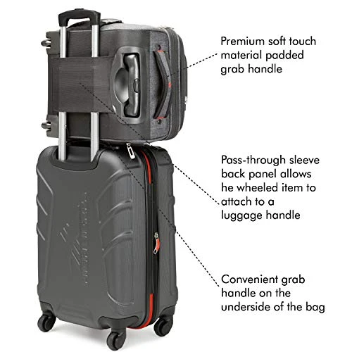 High Sierra Endeavor Wheeled Underseat Carry-On, Mercury Heather, One Size 5 High Sierra Endeavor Wheeled Underseat Carry-On, Mercury Heather, One Size - Image 3