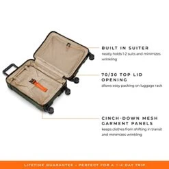 Briggs & Riley Torq Hardside Carry On Luggage With Spinner Wheels 22 Inch. USB Charging Port, TSA-Friendly Locks, Easy Access Hinged Front Pocket, Green 32 Briggs & Riley Torq Hardside Carry On Luggage With Spinner Wheels 22 Inch. USB Charging Port, TSA-Friendly Locks, Easy Access Hinged Front Pocket, Green -Vera Bradley Shop 41OkdwnO5tL