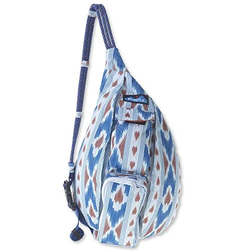 KAVU Mini Rope Sling Bag Polyester Crossbody Backpack - River Ikat 3 KAVU Mini Rope Sling Bag Polyester Crossbody Backpack - River Ikat